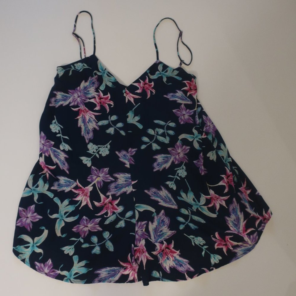 Womens Show Me Your Mumu Blue Purple Pink Floral Strappy Romper S *